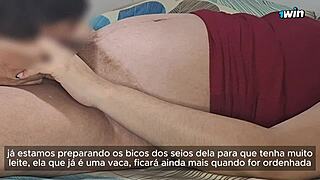 Married Housewife Pleasured by Cuckold, Almost Caught by Son