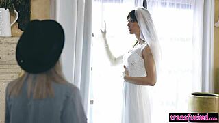 Transfucked com - tranny bride Korra Del Rio gets petite 18+ gift Lola Fae before the wedding