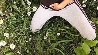 i spy on my neighbor masturbating in the daisies - girls fly orgasm