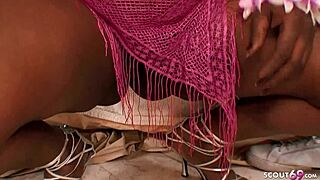 black bbw ebony mom with huge ass get rough fucked by small 18+ guy 😈