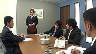 Satomi Suzuki, Kinky Secretary in Office Orgy