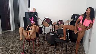 white bitch vs dark-haired whore dancing, strange vaginas