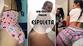 brunette latina experiments with sexual toys from sex import while dirty talking to her friend