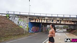 nuria millan bangs in public with anal and licking