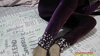 horny african college babe masturbates with a local dildo