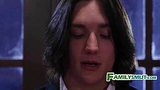 Family foursome feast unfolds during holiday party taboo