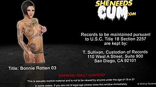 Bonnie Rotten swallows cum like a pro