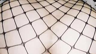 A couple films their home video with stockings