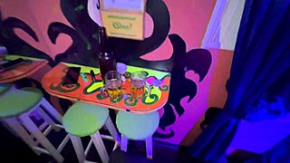 The stripper with huge tits swapped her cane for my big cock and rode me until I came