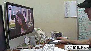 Big Titted Brunette Sucks And Fucks For Cum Facial