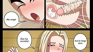 krillin and numero 18 fuck while bulma joins the action in this comic sex scene