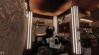 My bunny HG pretended to need help just to get fucked by my demon dick