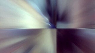 woman on knees performing oral - receives cum in mouth