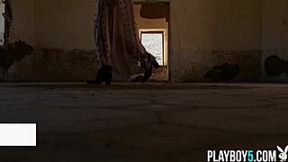 Tiny canadian milf blonde katie jean strips outdoors 😍