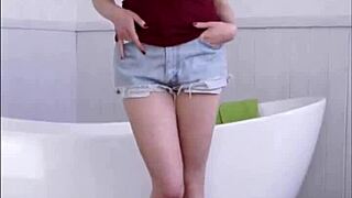 creep does a solo striptease ripping clothes while dancing intensely