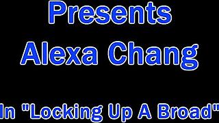 i lock up petite alexa chang in handcuffs backstage