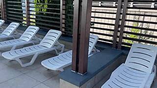 we film crazy vacation video with hard spanking