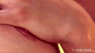 i get off in the backyard with spraying and fingering to orgasm