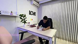 does interview tease big ass brunette