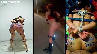 Training that slut Samantha hard.