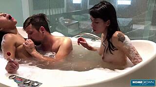 kinky scarlett taylor shares fat dick with her girlfriend