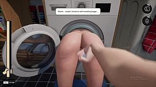 Stepmom got stuck in the washing machine game