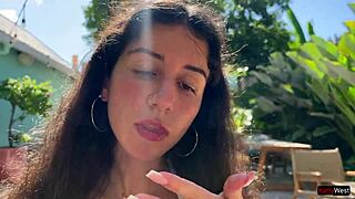 I aksed my freind to cum on my face in the cafe so I could eat food with sperm - public cumwalk