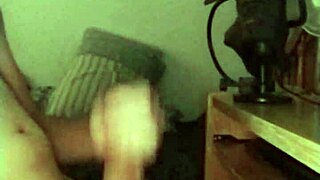 a jerk-off on a rainy day with monster cock