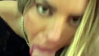 petite blonde latina natural tits shake in pov - sloppy blowjob rimming and cum in her mouth mpbng