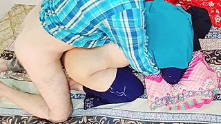 Watch this desi hot couple's intense anal fucking in the bedroom, husband enjoys rough doggystyle with his sexy Indian wife!