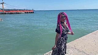 we film crazy vacation video with hard spanking