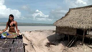group of friends having fun at the beach
