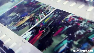 Is Amber Stark stealing panties or getting punished by Officer Rusty Nails?