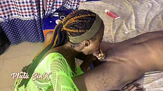 Vera is so crazy, she handles my dick and her dildo in the dorm bedroom with fishnets on