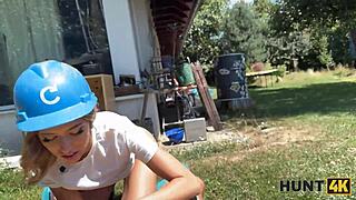 Sexy Fanta Sie Fucks The Old Hunter In Public For Her Salary