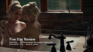 Dante Colle Unleashes A Double Dose Of Pleasure On Blonde Bombshells Kenna James & Kay Lovely