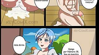 krillin and numero 18 fuck while bulma joins the action in this comic sex scene