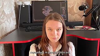 Stepdaughter distracts stepfather from game with blowjob