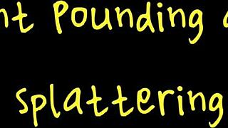 Cunt pounding cum splatter pov 😈