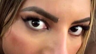 petite blonde latina natural tits shake in pov - sloppy blowjob rimming and cum in her mouth mpbng