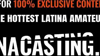 the amateur 18yo colombian hottie is blowing the producer's big white cock in pov during modeling casting