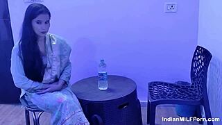 skinny indian milf bhabhi reunites with ex boyfriend in hotel for rough sex, doggystyle, bent over, creampie