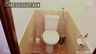 Hot Wife Cheats with Stranger in Toilet for Rough Creampie