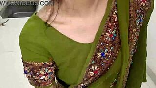 Oh god, fuck me harder in the kitchen, stepson! Indian stepmom moans loudly