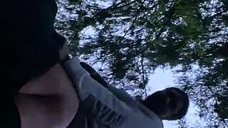 Watch This Sexy BBW Take Sunset Backshots In The Forest!