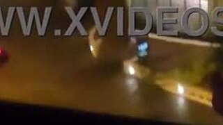 petite babe fingering clit in public by hotel window 😏