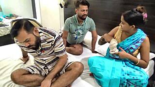 i seduced our beautiful indian maid into a hardcore desi threesome fucking session with my friends