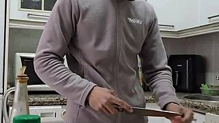 spanish pornstar jerks monster cock and cums on tortilla