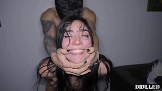 Teen bookworm gets roughly fucked in doggystyle at the library