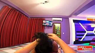 Blooper During Latina's Blowjob In Casting Camera Missed Angle